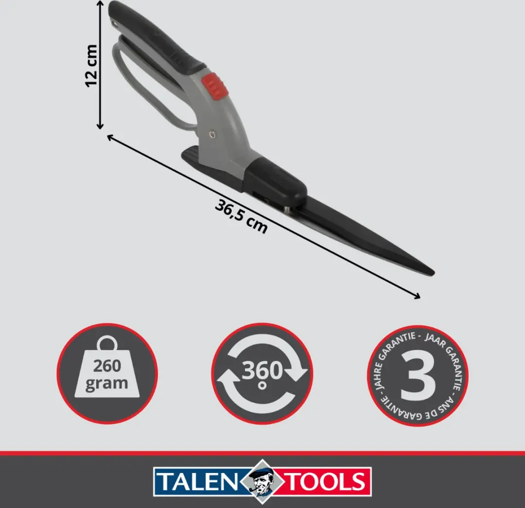 Talen Tools Grasschaar Golfsnede 360° Verstelbaar - 37 cm