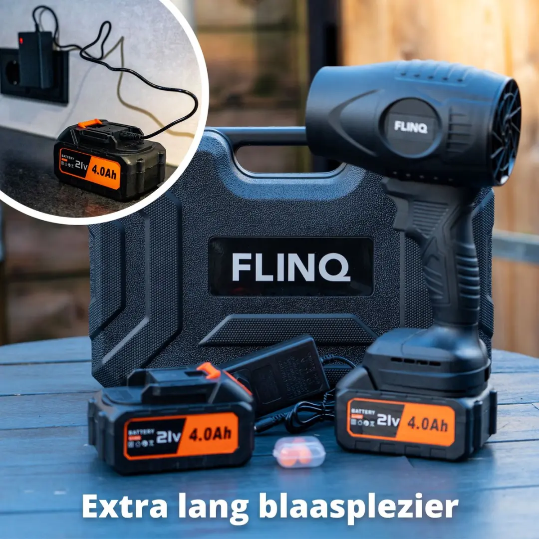 FlinQ Handblazer Draadloze Bladblazer 200 km/h - 2x 20V Accu's