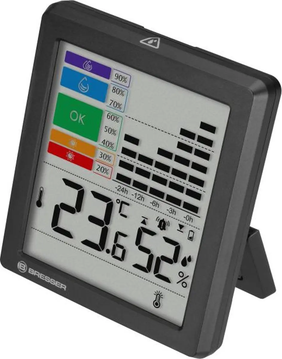 Bresser Thermo-Hygrometer - Schimmelalarm - Zwart