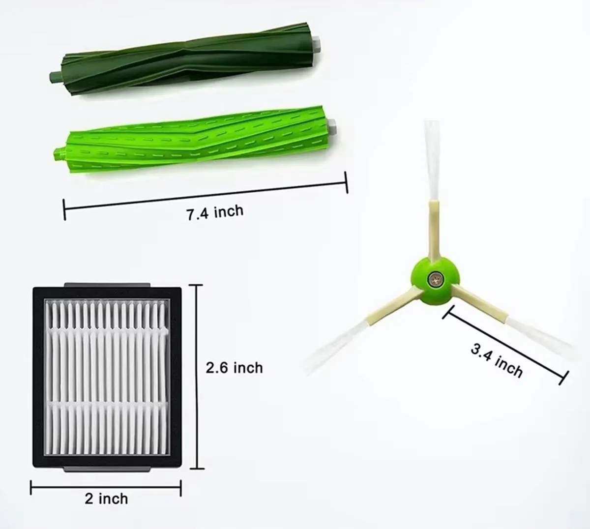 iRobot Roomba Accessoireset - 17-delig - Groen/Zwart/Wit/Grijs