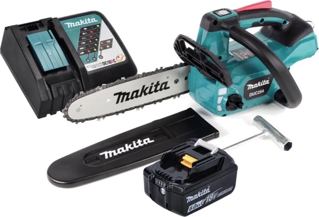 Makita DUC254RG1 Accu-kettingzaag 18V 25cm - Borstelloos - 6.0Ah