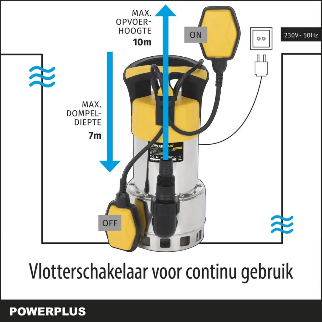 Powerplus POWXG9537 Dompelpomp 1100W - 15000 l/u