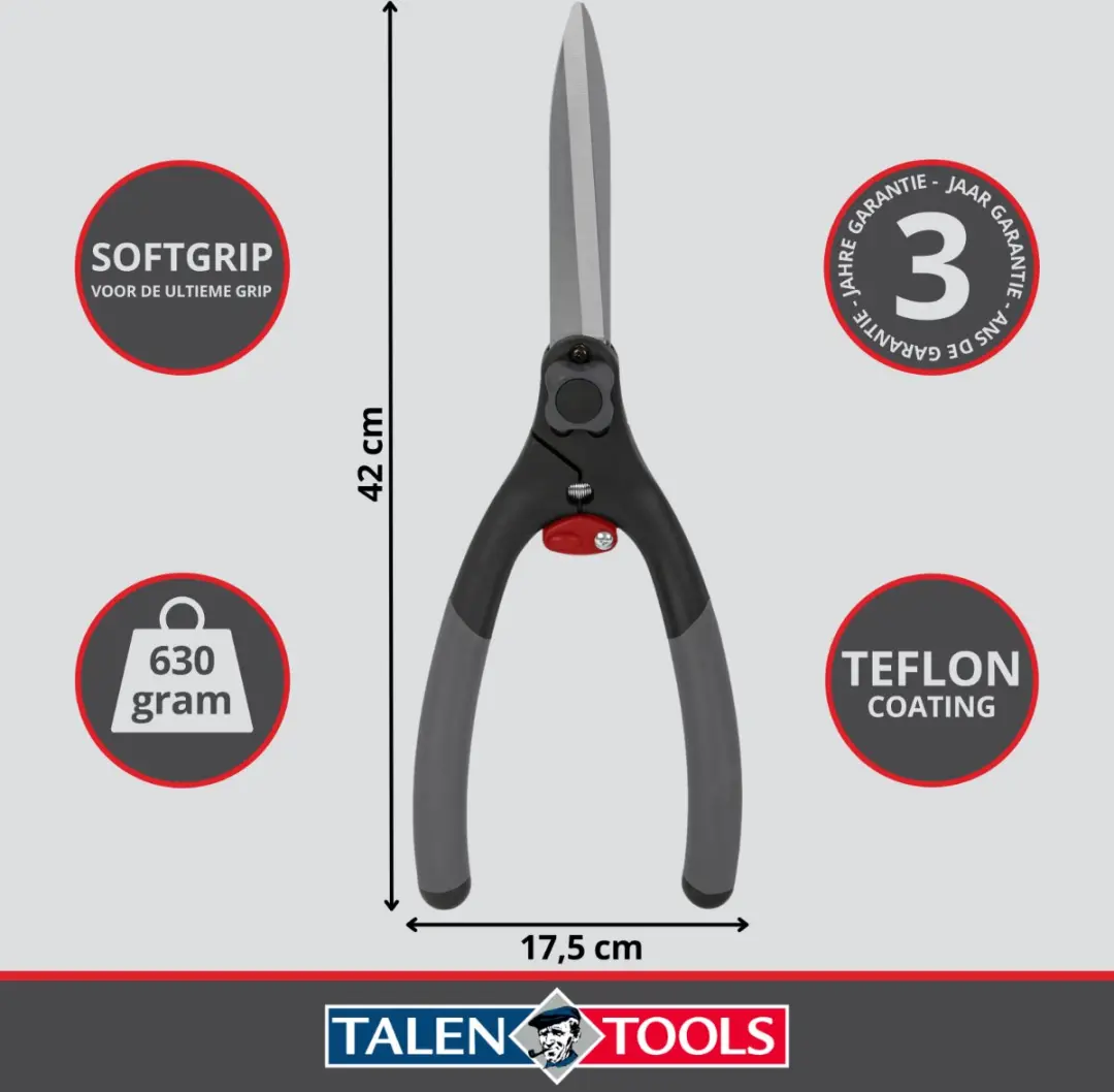 Talen Tools Buxusschaar - Rechte snede 43 cm