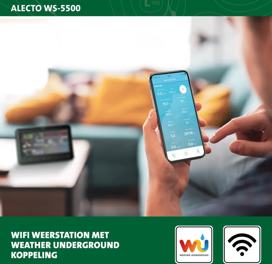 Alecto WS-5500 Bundel Professioneel Weerstation - 8-in-1 WiFi - afbeelding 6 van 6