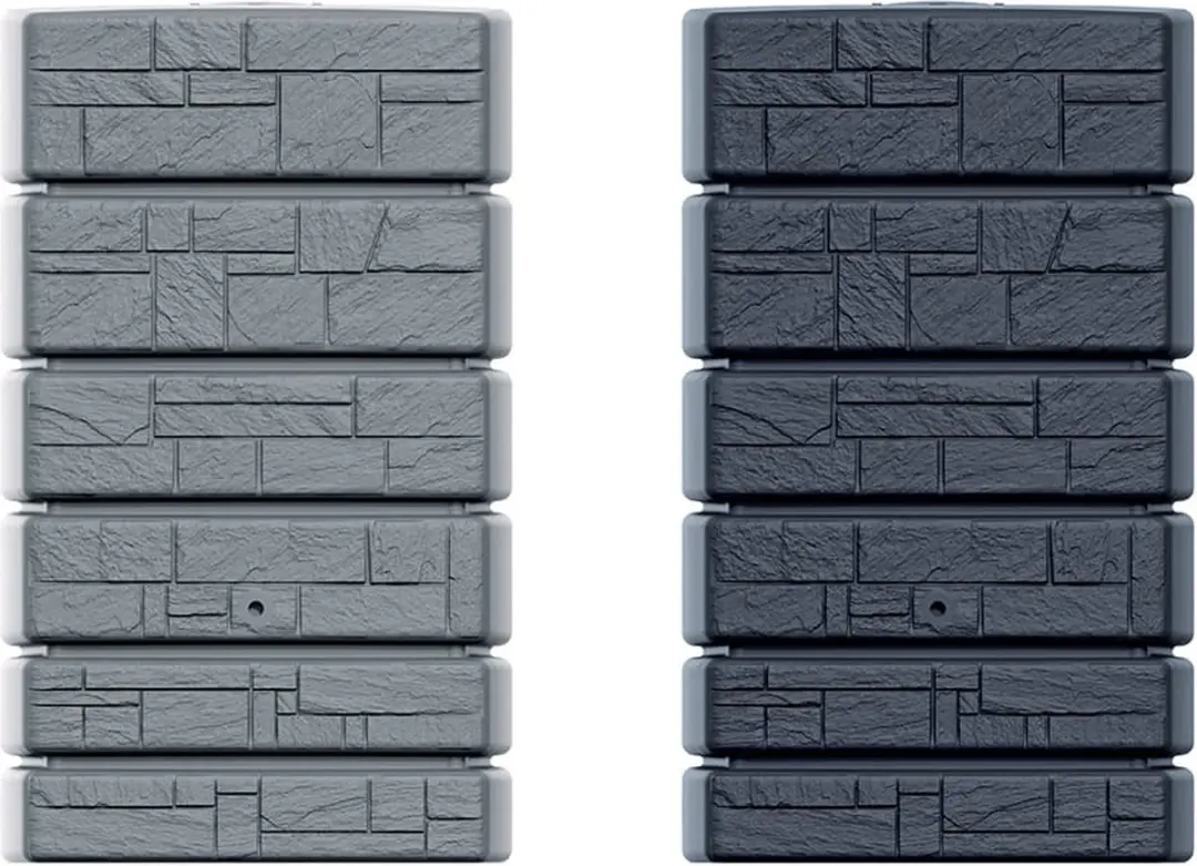 Prosperplast Regenton Stone Tower 500L - Antraciet