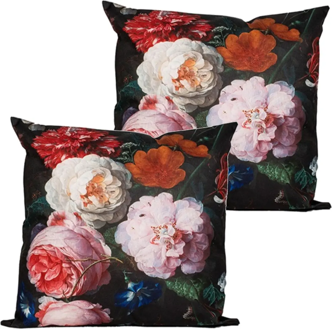 Anna's Collection Buitenkussen Bloem 60x60cm