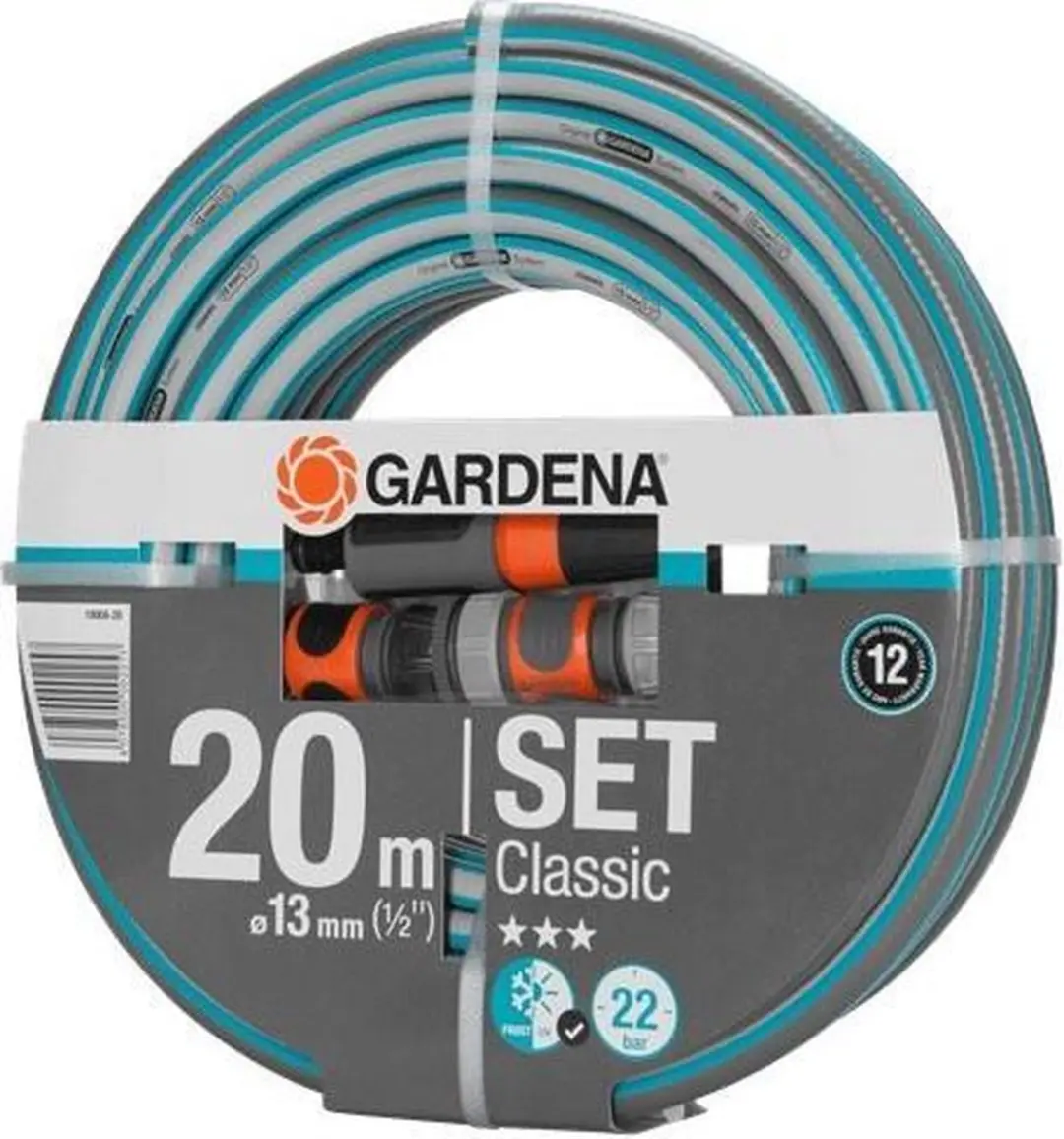 Gardena Classic Tuinslangset 20m - Grijs/Blauw