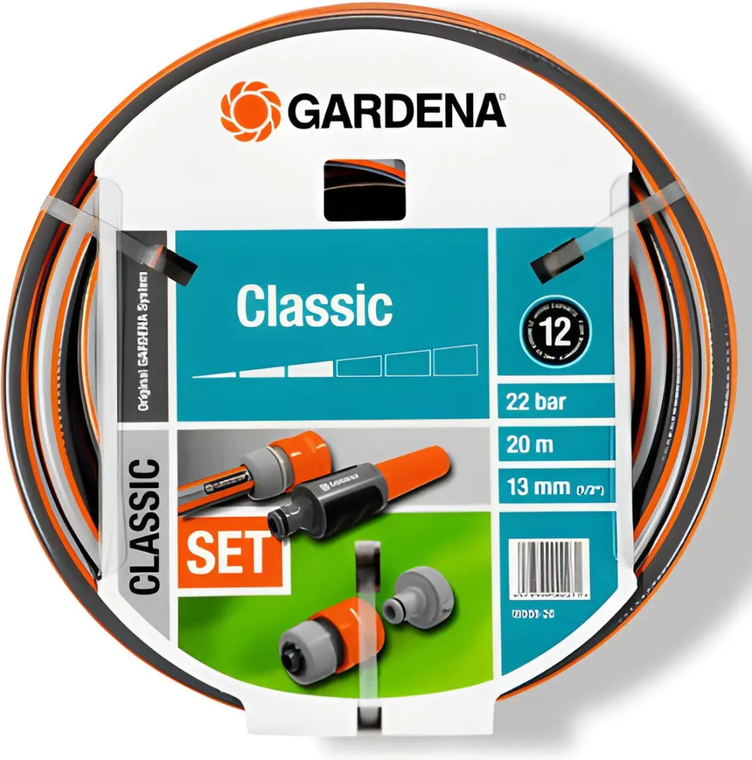 Gardena Classic Tuinslangset 20m - Grijs/Blauw