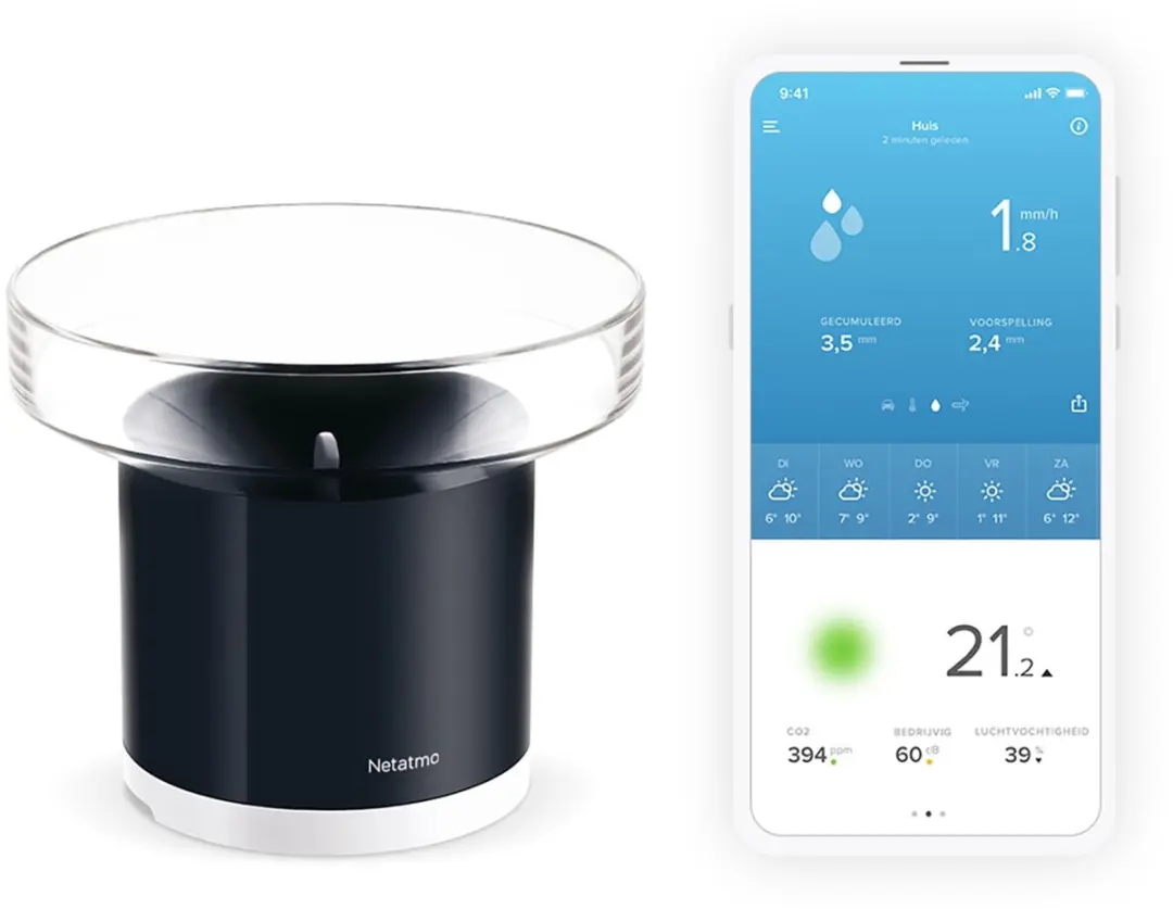 Netatmo Weather Pack Slim Weerstation - CO2 & Luchtkwaliteit - Sand