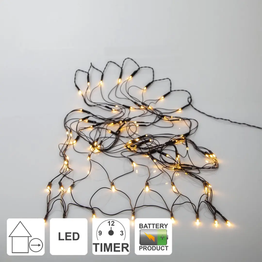 Star Trading Net LED-lichtketting 80 LED 150cm - Warm wit