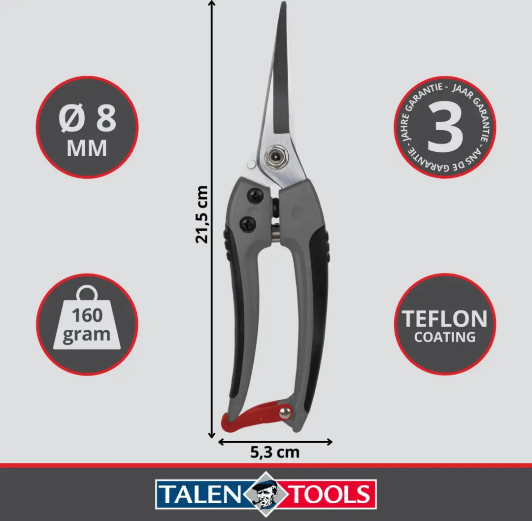 Talen Tools Bloemenschaar Premium 21cm