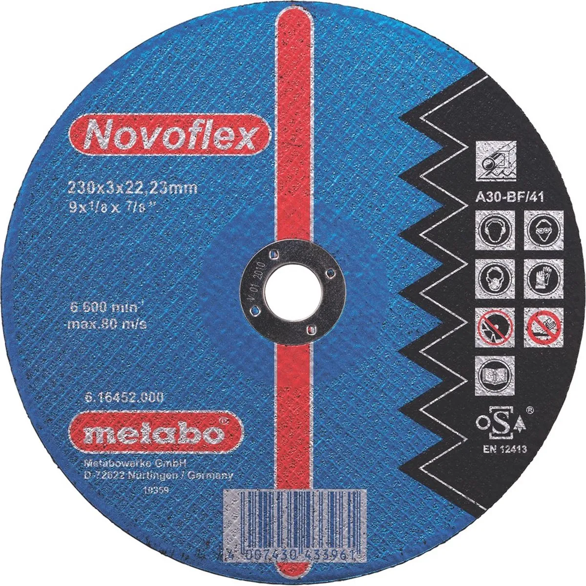 Metabo Novoflex 616452 Doorslijpschijf Metaal 230mm - 25 Stuks