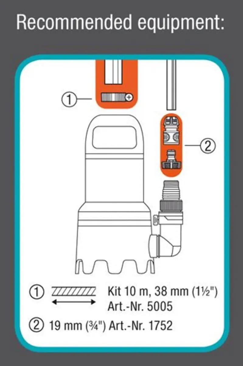 Gardena 9000 Dompelpomp 9000 l/h 6 m