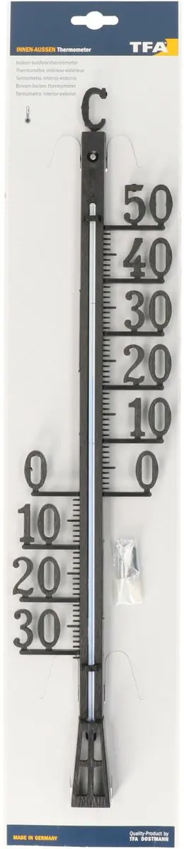 TFA Dostmann Buiten Thermometer XL - Zwart