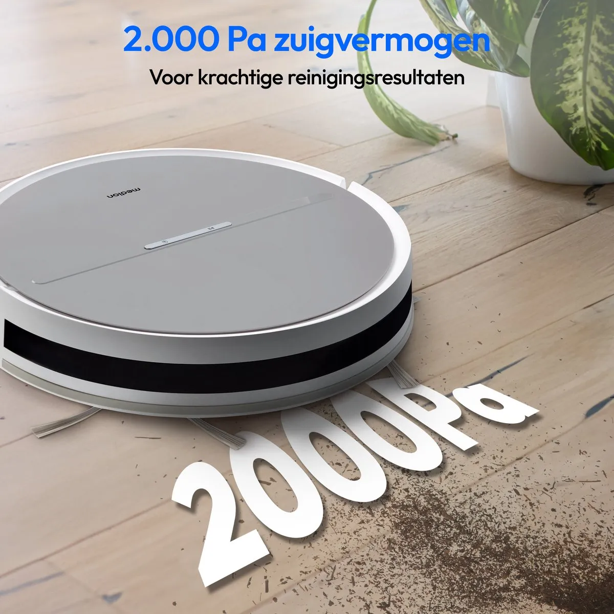 Medion E35 SW Robotstofzuiger met dweilfunctie 2000Pa - Wit - afbeelding 5 van 6