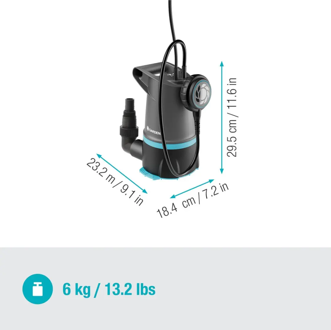 Gardena 2in1 Dompelpomp 20.000 l/u - 550W - 10m