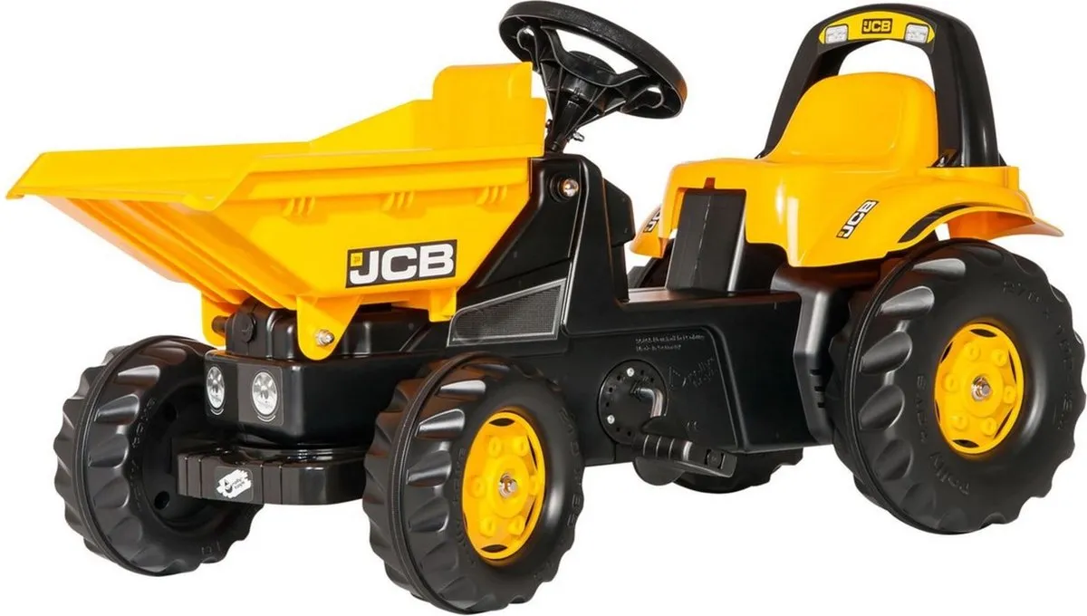 Rolly Toys RollyDumperKid JCB Traptractor met Kiepbak - Geel/Zwart