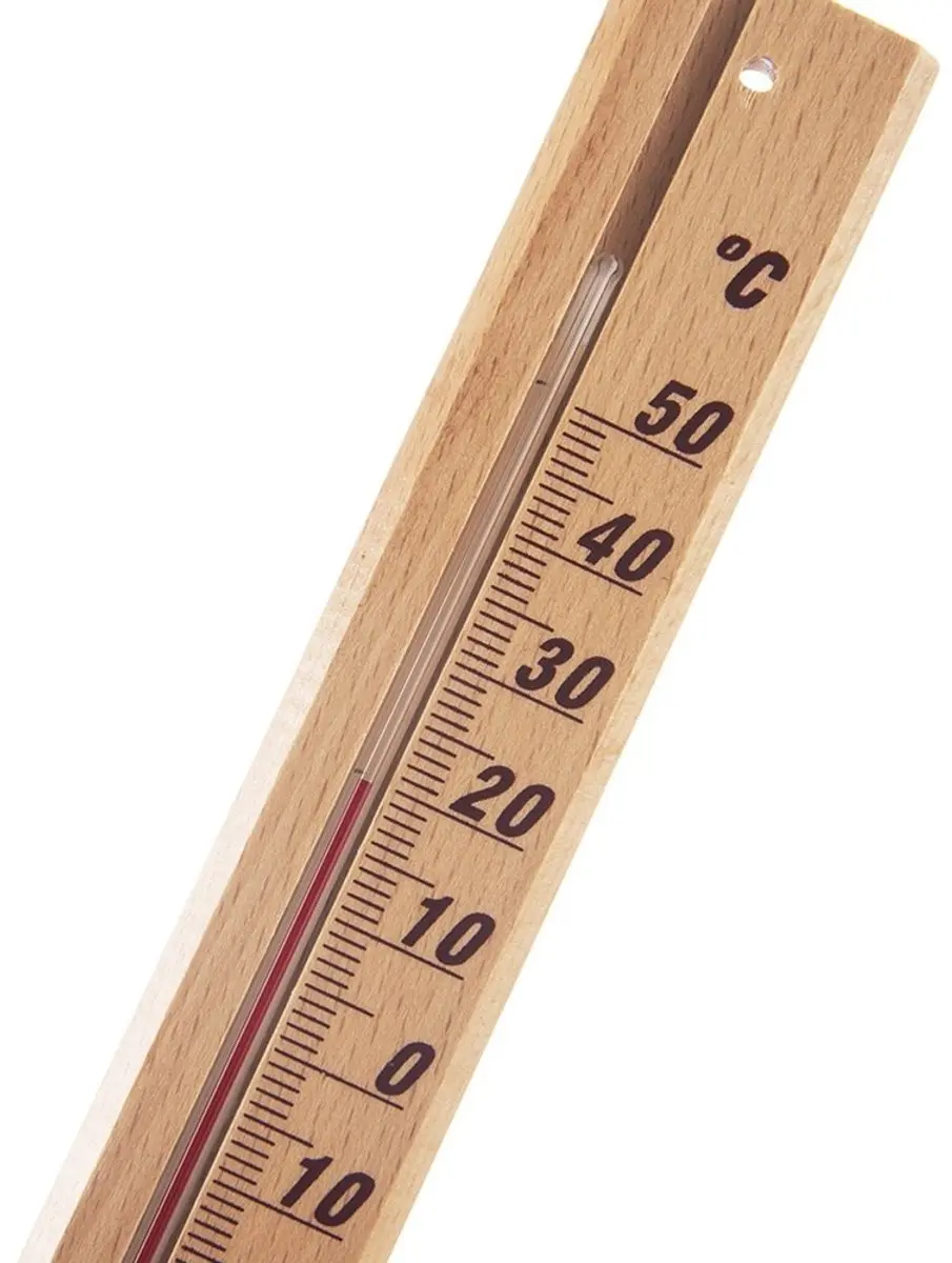 Orion Houten Buitenthermometer 20cm - Natuurlijk