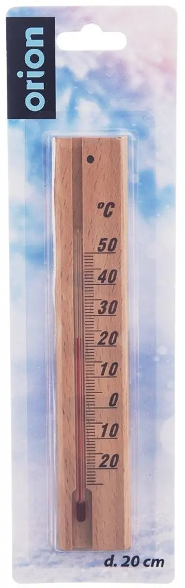 Orion Houten Buitenthermometer 20cm - Natuurlijk