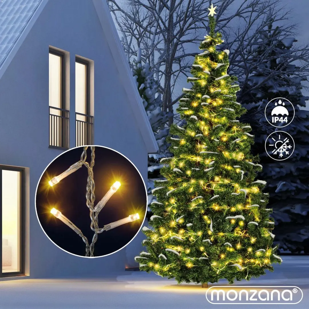 Monzana IJspegelverlichting 10m - 400LED Warmwit