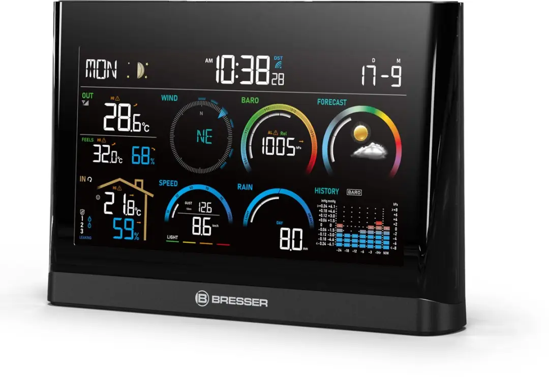 Bresser 5-in-1 Profi Weerstation - Zwart