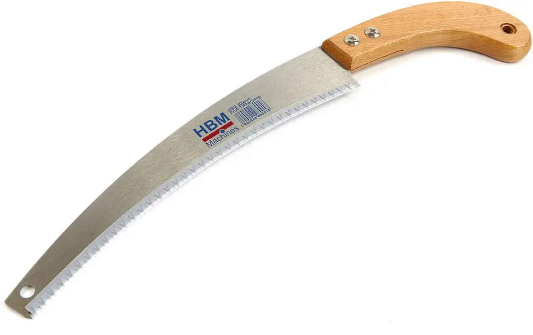 HBM Takkenzaag 30cm Koolstofstaal Houten Handvat
