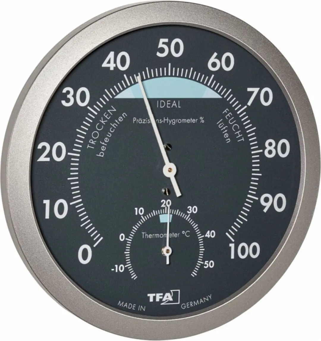 TFA Dostmann 45.2043.51 Thermo- en Hygrometer Antraciet/Zilver