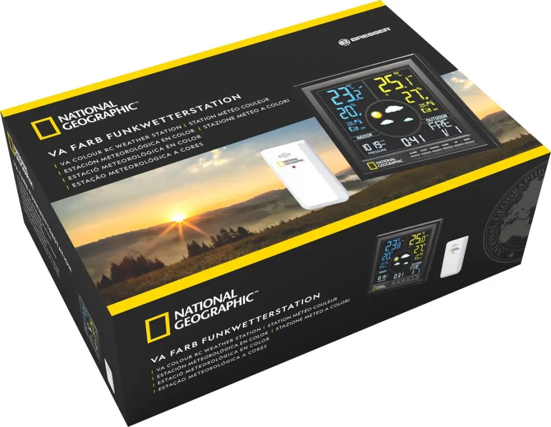 Bresser National Geographic Weerstation VA Colo - Radiogestuurd - Zwart - afbeelding 6 van 6