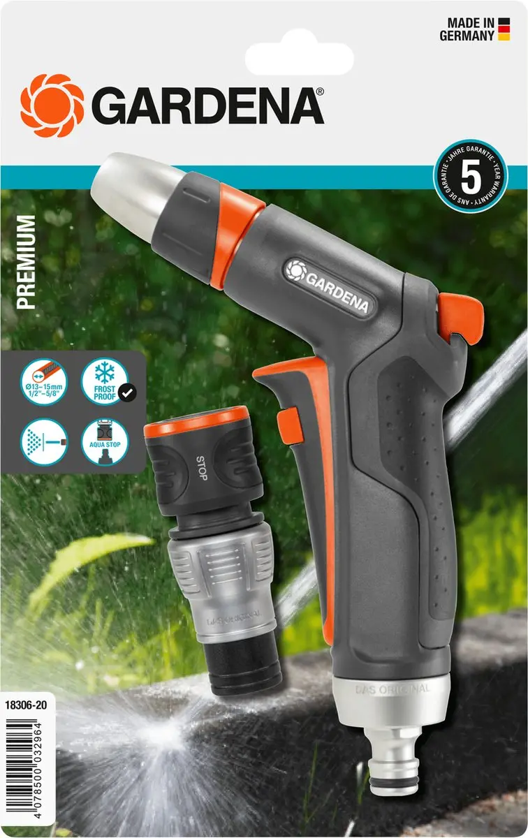 Gardena Premium Sproeipistool met Waterstop