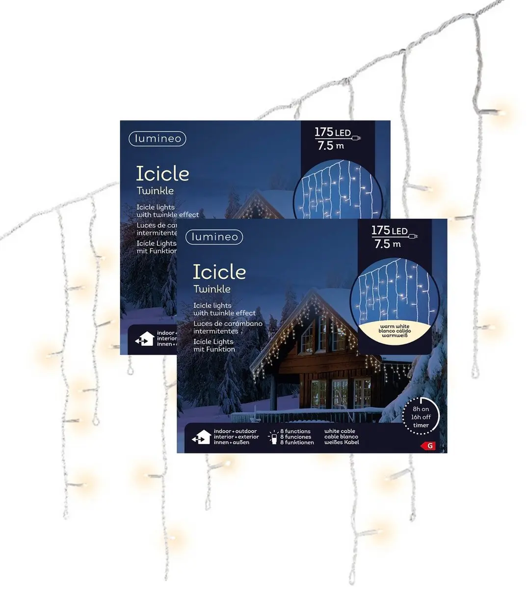 Lumineo IJspegelverlichting Warm Wit 175 LED