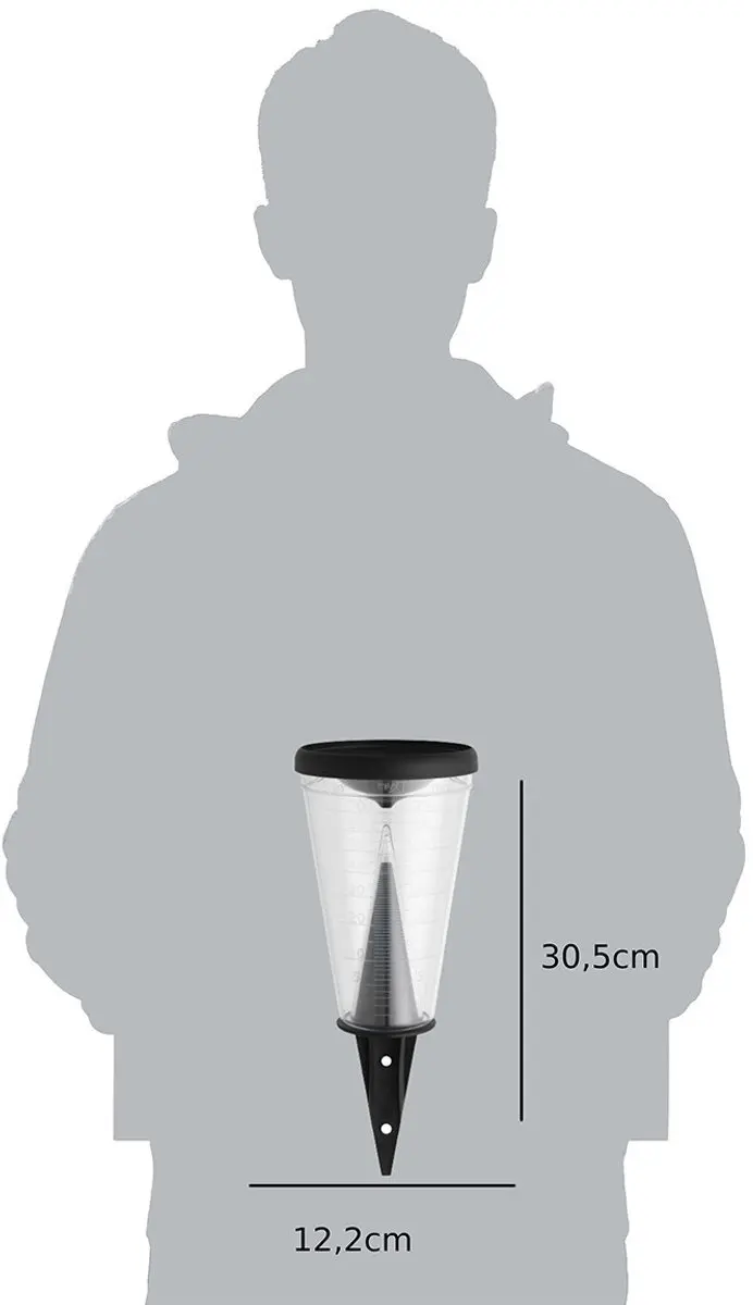 TFA Dostmann Regenmeter Analoge Kunststof 31cm