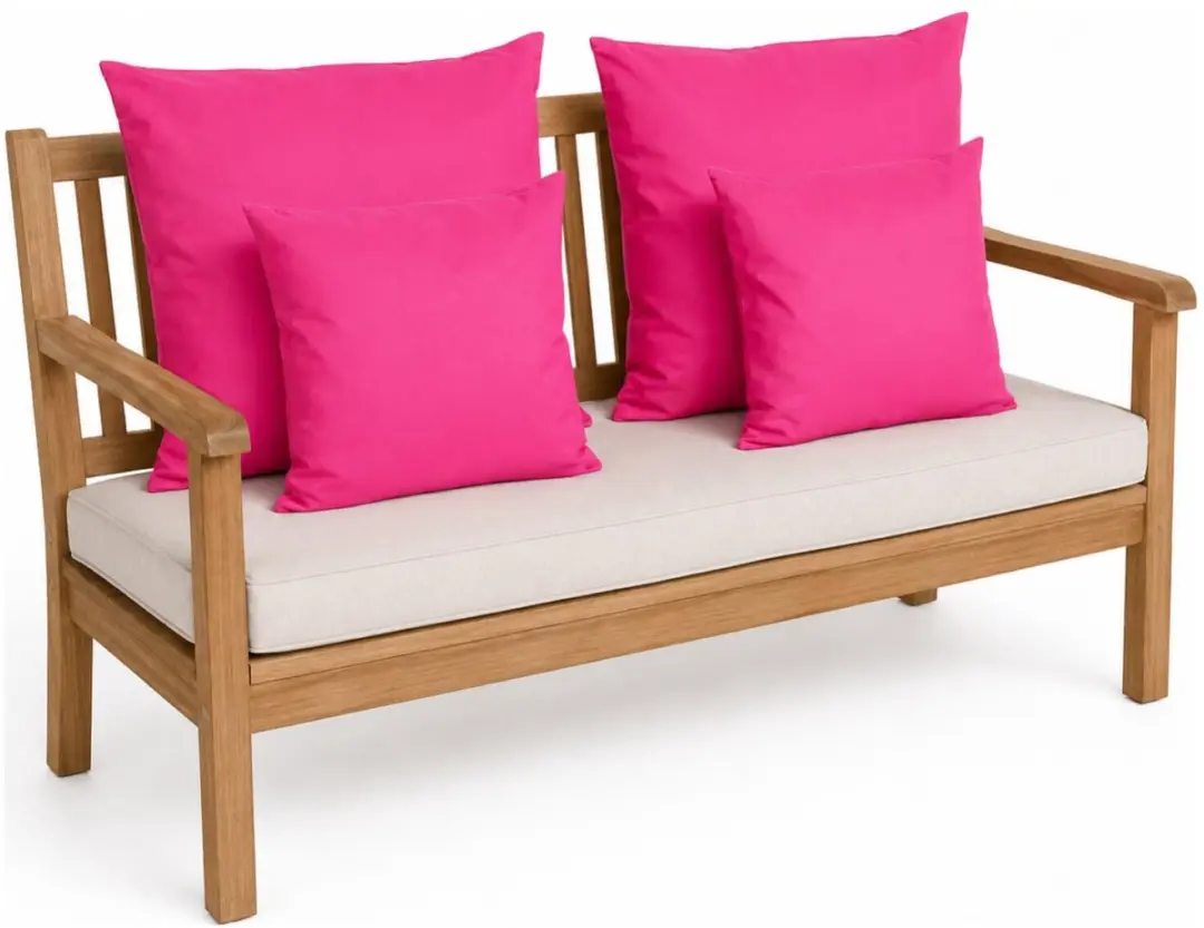 Anna's Collection Tuin Kussens Set 4 Stuks - Fuchsia - 2 Formaten - afbeelding 6 van 6