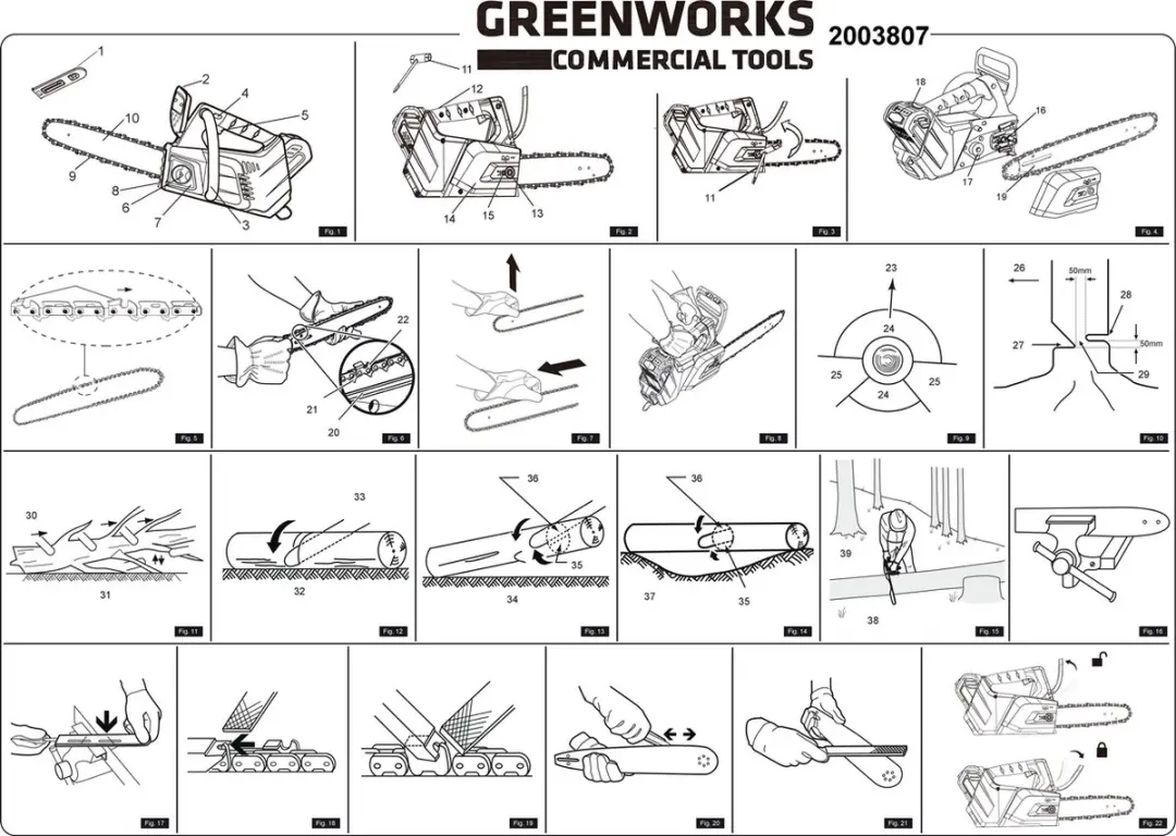 Greenworks Tophendel Zaag Accu 160W