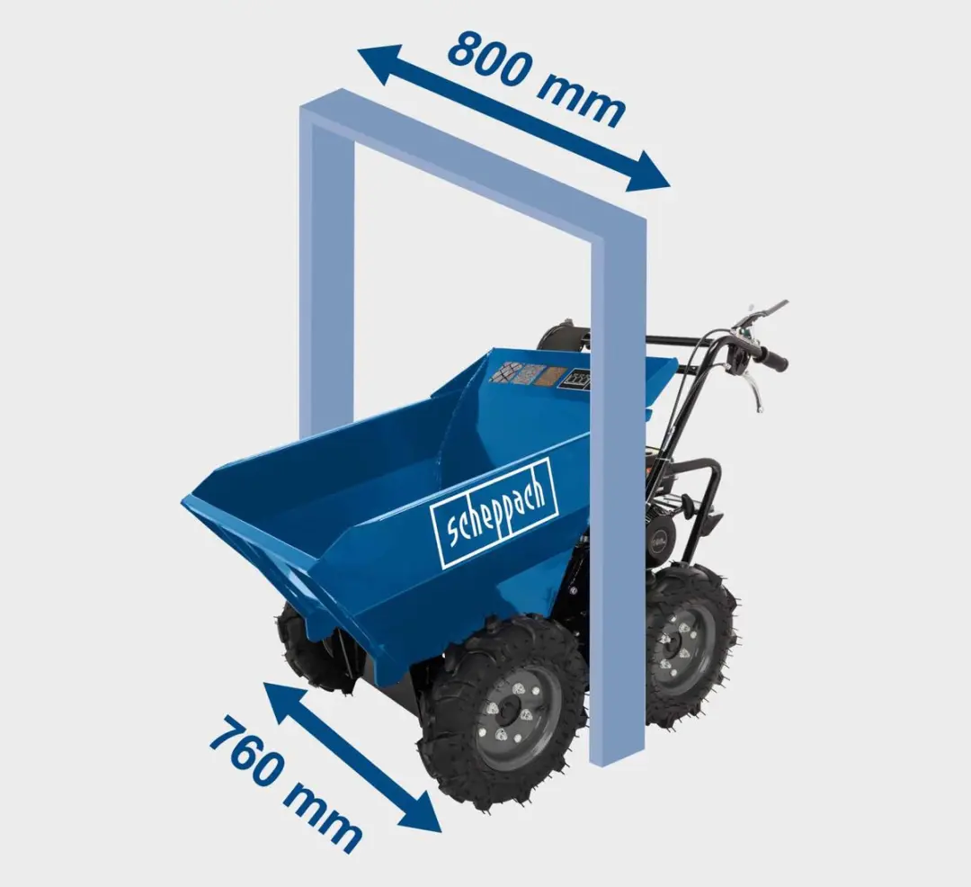 Scheppach DP3000 Gemotoriseerde Kiepwagen - 5.6PK - 196cc - Blauw
