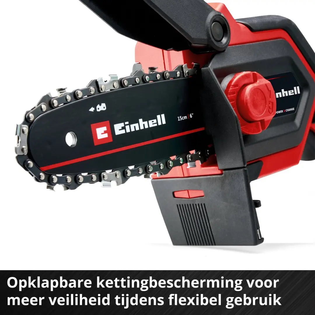 Einhell Accu Mini Kettingzaag GE-PS 18/15 Li BL-Solo - 18V - 20cm Zwaard - afbeelding 6 van 6