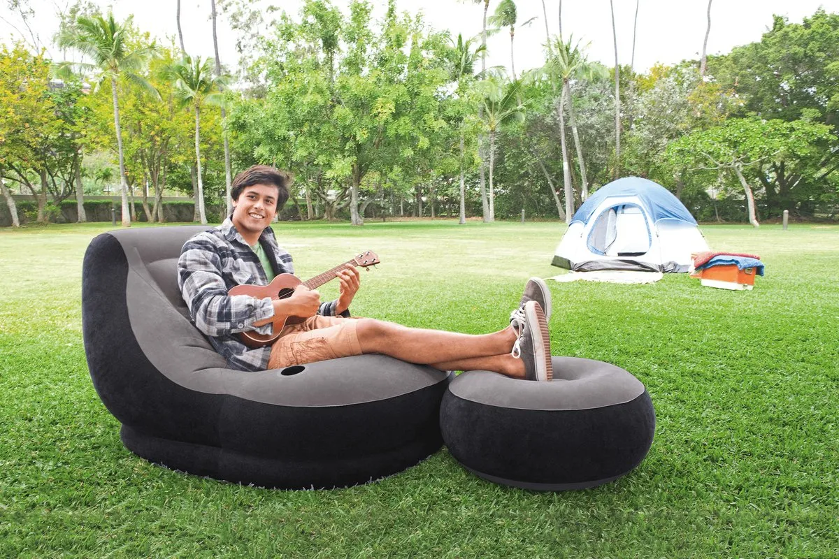Intex Ultra Lounge Opblaasstoel - 102x137cm - Grijs - afbeelding 6 van 6