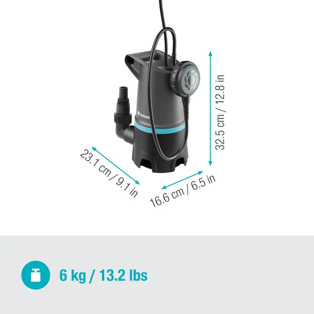 Gardena Vuilwaterpomp 20000 BASIC 550W - 20.000 l/u
