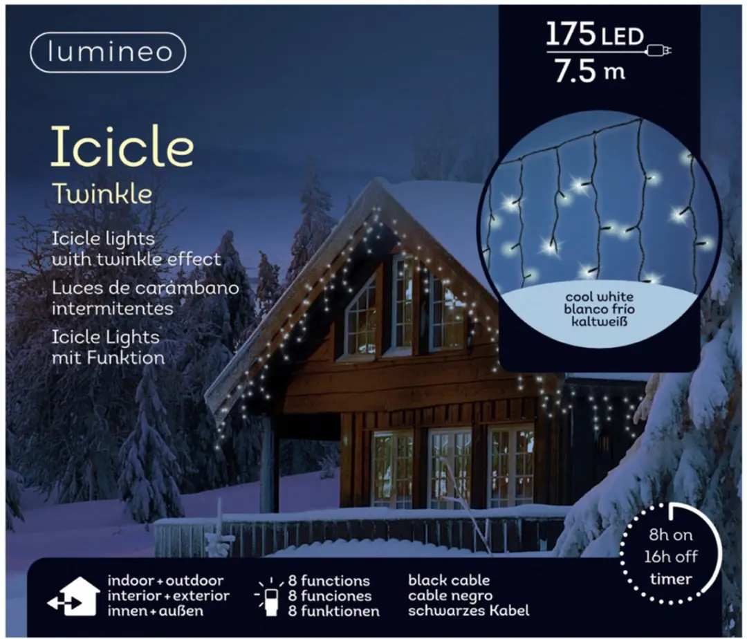 Lumineo IJspegelverlichting 175 LED - 2x 750cm Koel wit - afbeelding 6 van 6