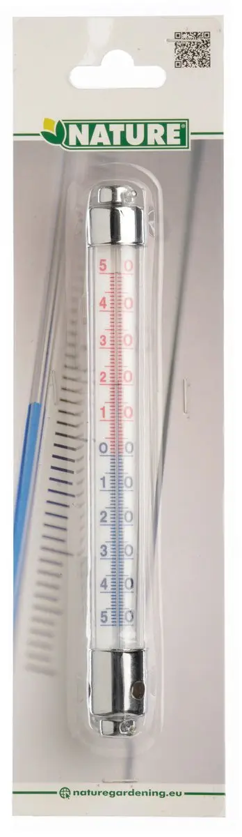 Nature Kozijnthermometer 2,5x20cm - Transparant Metaal