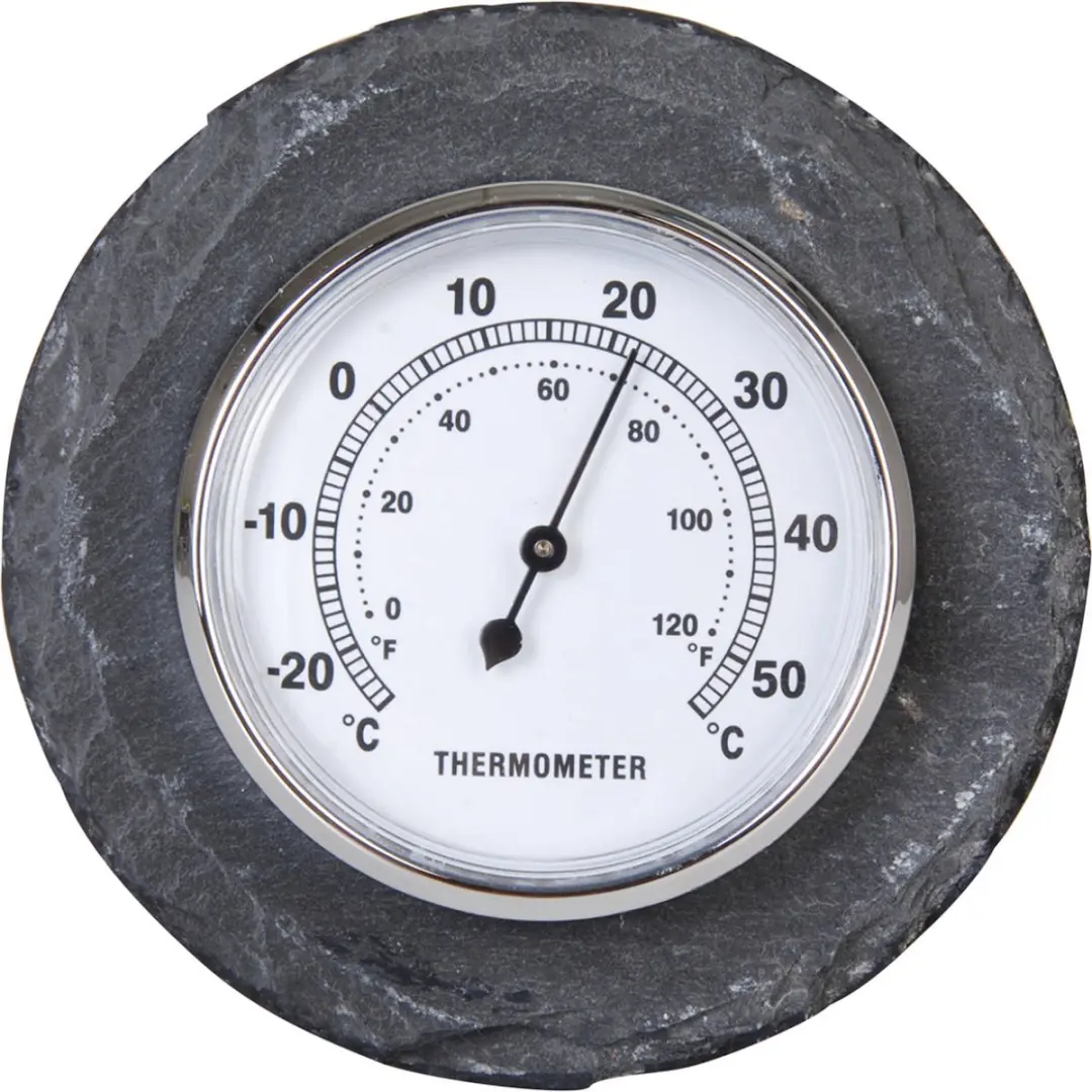 Esschert Design Leisteen Thermometer Rond