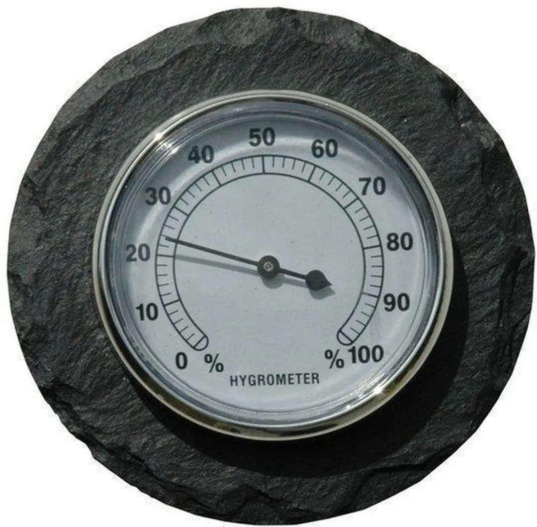 Esschert Design Leisteen Thermometer Rond - Grijs