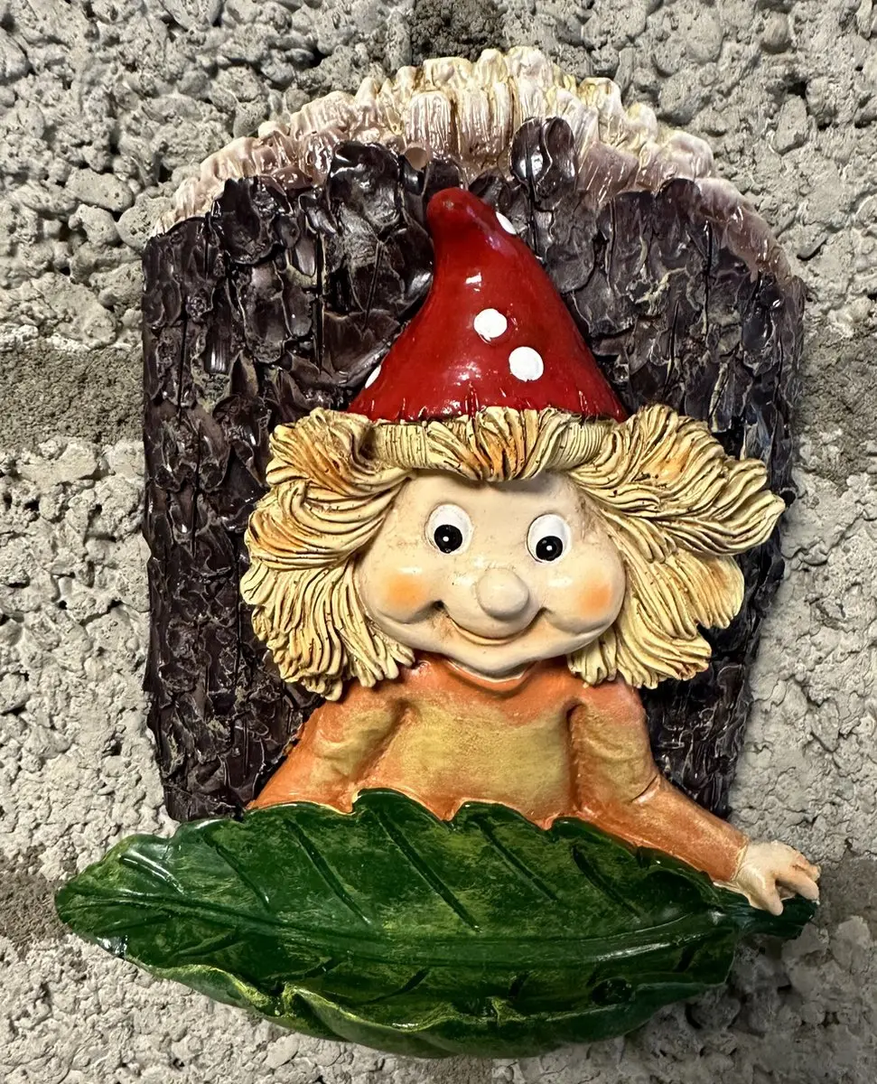 Impuls Kabouter met Voederbak Wanddecoratie - Meerkleurig