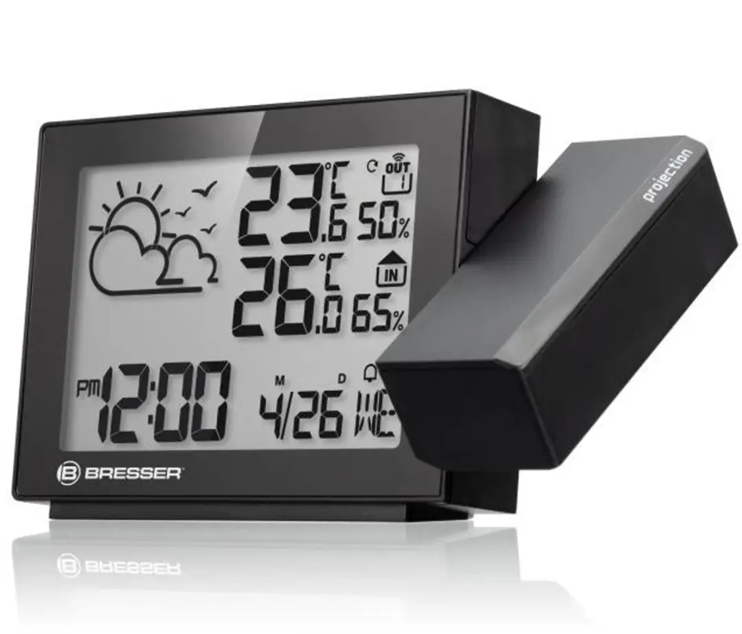 Bresser MeteoTemp P Projectie Weerstation - Zwart - afbeelding 6 van 6