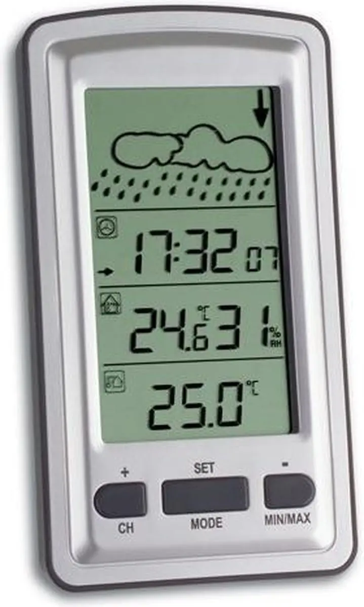 TFA Dostmann 35.1079 Horloge - Zilver - afbeelding 6 van 6