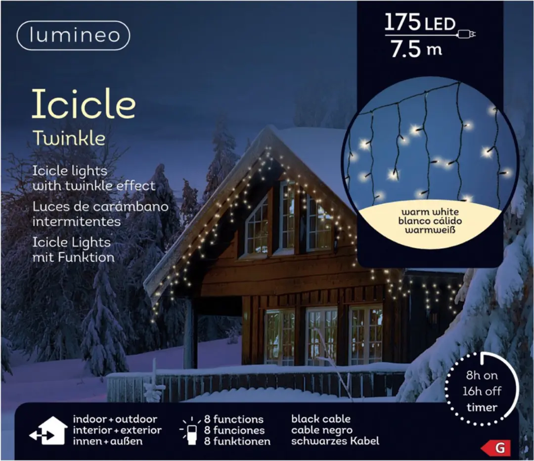 Lumineo IJspegel Kerstverlichting 7,5m