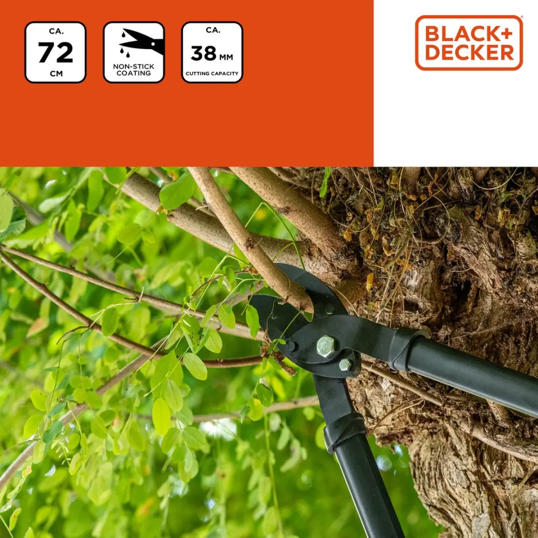 BLACK+DECKER Takkenschaar 72cm - 38mm Snijcapaciteit - Zwart/Oranje