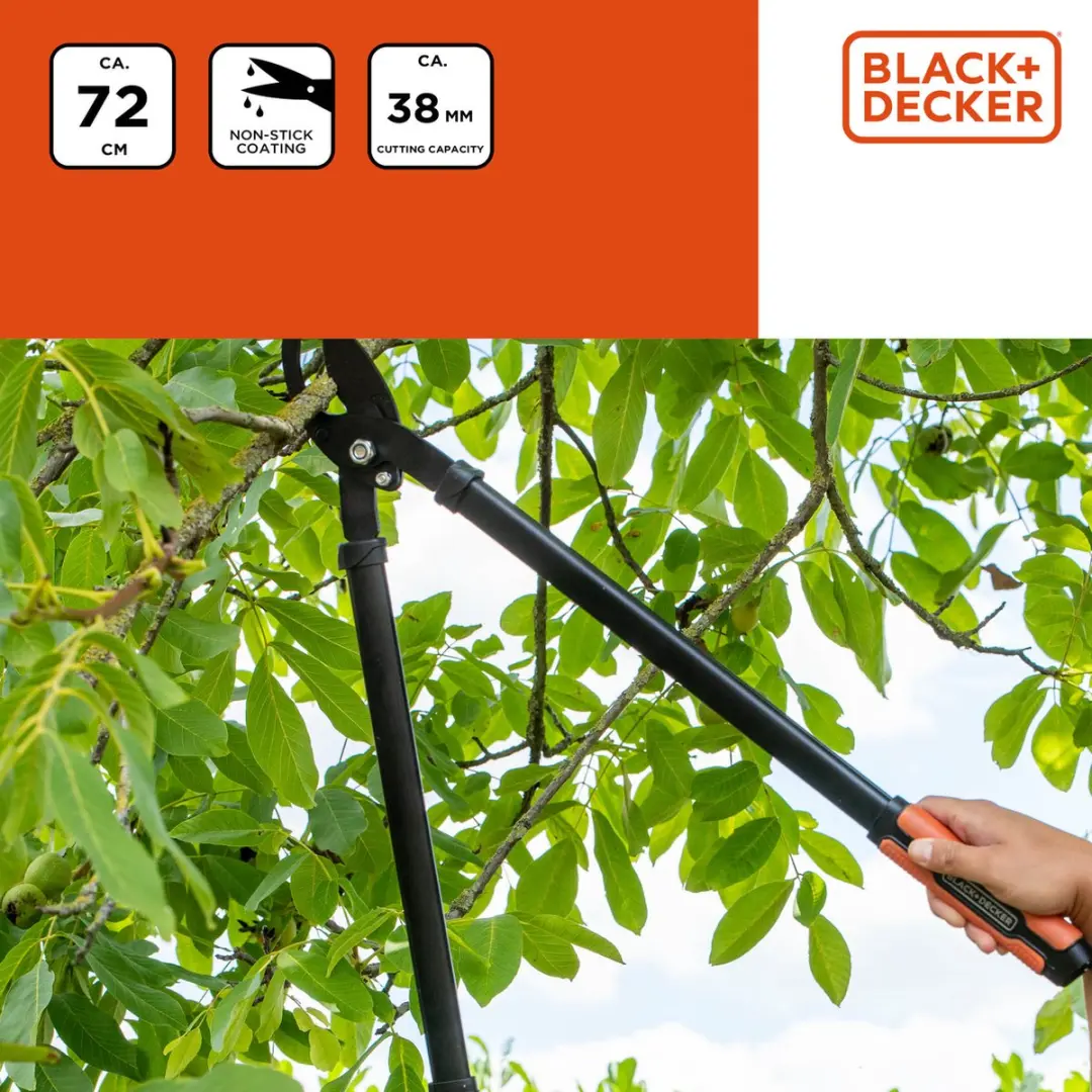 BLACK+DECKER Takkenschaar 72cm - 38mm Snijcapaciteit - Zwart/Oranje