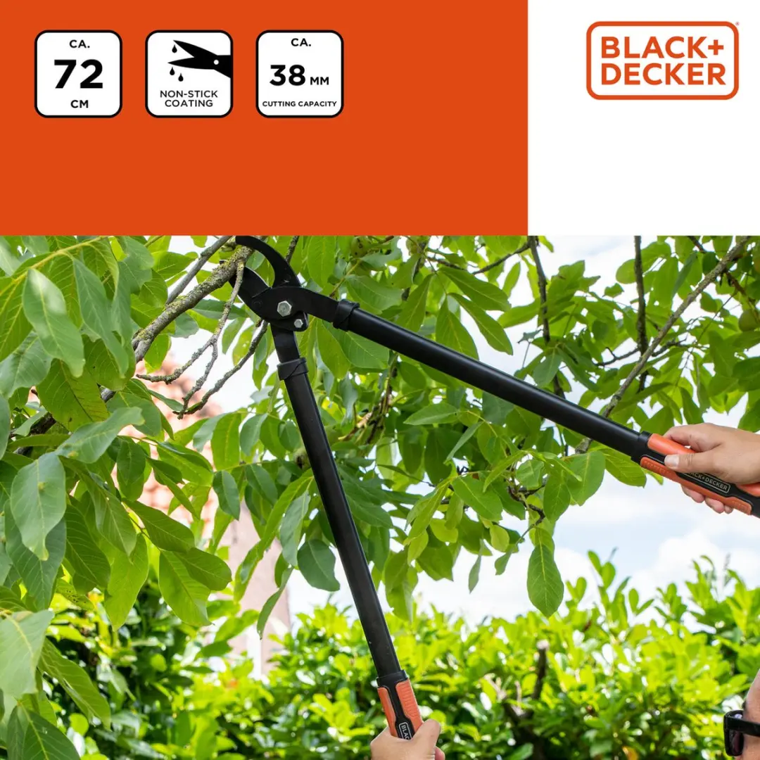 BLACK+DECKER Takkenschaar 72cm - 38mm Snijcapaciteit - Zwart/Oranje
