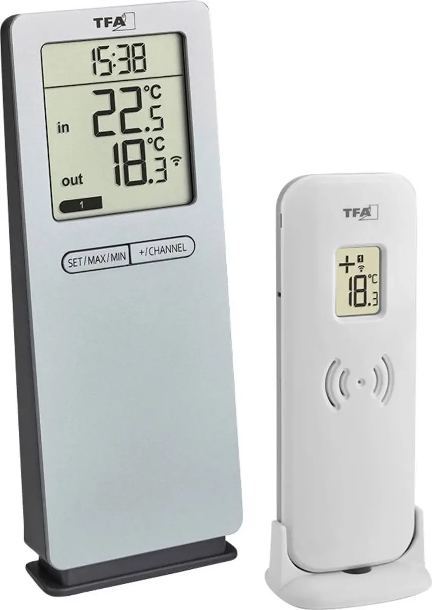 TFA Dostmann LOGOneo 30.3071.54 Funk-Thermometer - Zilver - afbeelding 6 van 6