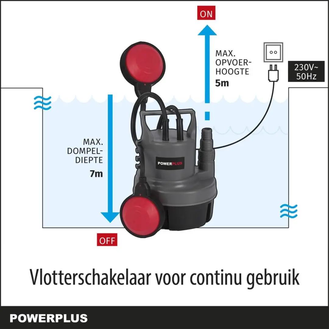 Powerplus POWEW67900 Dompelpomp 200W - 3500 l/u